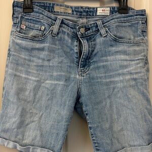 AG Adriano Goldschmied Light Blue Denim Shorts size 29 The Brooke Bermuda